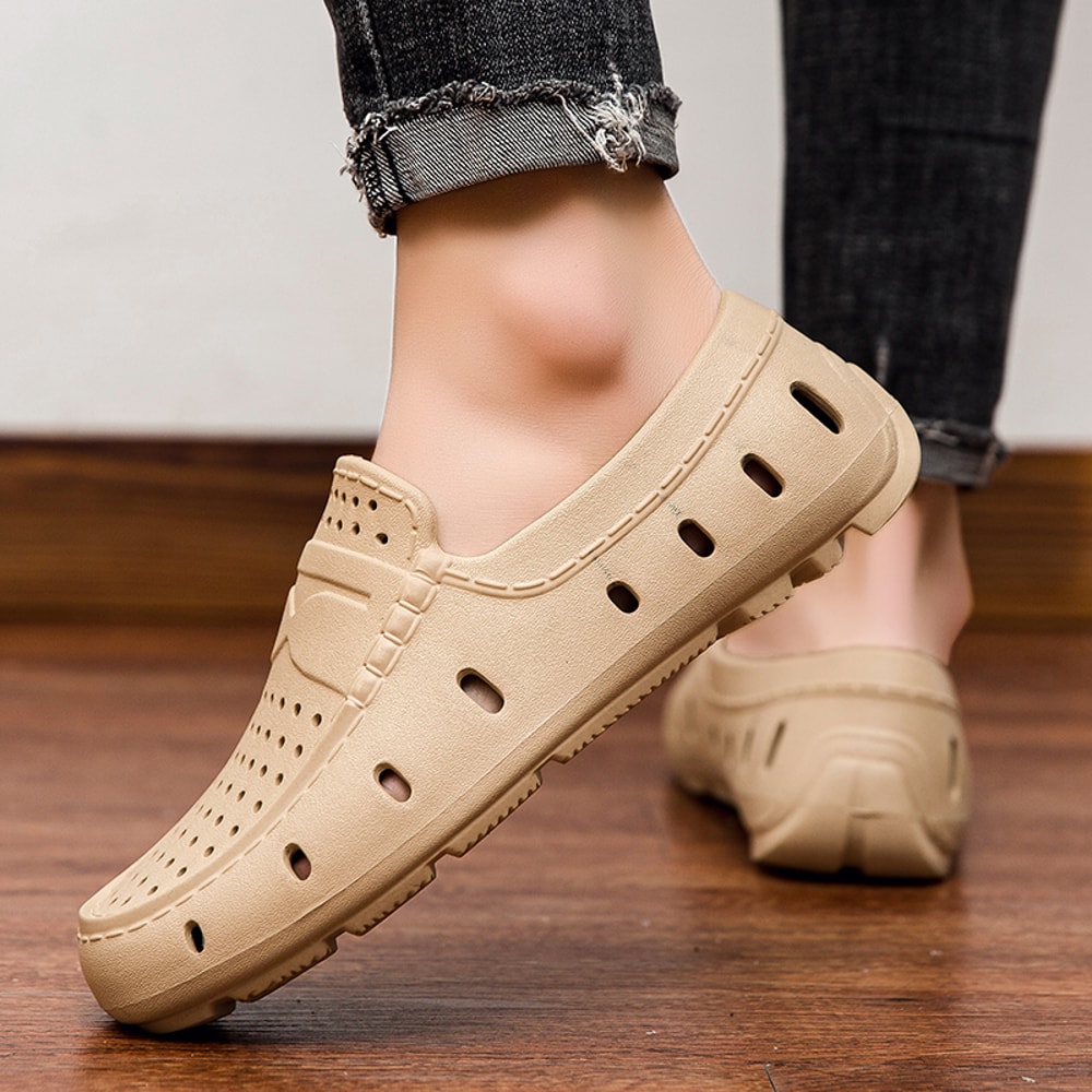 Summer Mens Sandals Comfortable Loafers Casual Beach Shoes Slip On EVA Slippers Non Slip Driving Sh 4