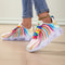 Summer Mesh Fashion Women's Rainbow Stripe Running Shoes Lace-up Casual Sports Shoes for Ladies Beach and Leisure