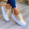Women Shoes Summer Fashion Round Toe Platform Lace Up Flats Casual SneakersSlip On Tennis Shoes 5