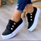 Women Shoes Summer Fashion Round Toe Platform Lace Up Flats Casual SneakersSlip On Tennis Shoes 7
