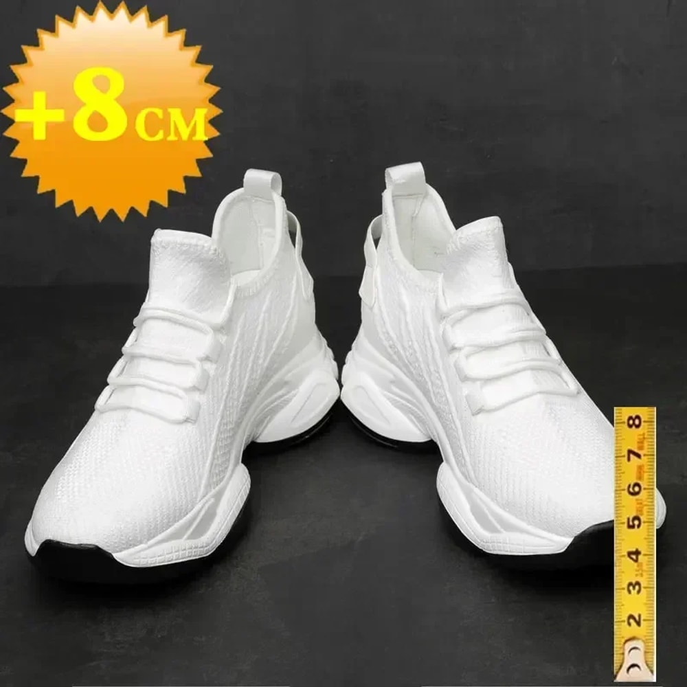 Mens Heightening Sneakers Casual Breathable Elevator Shoes Summer Height Increase Shoes 0