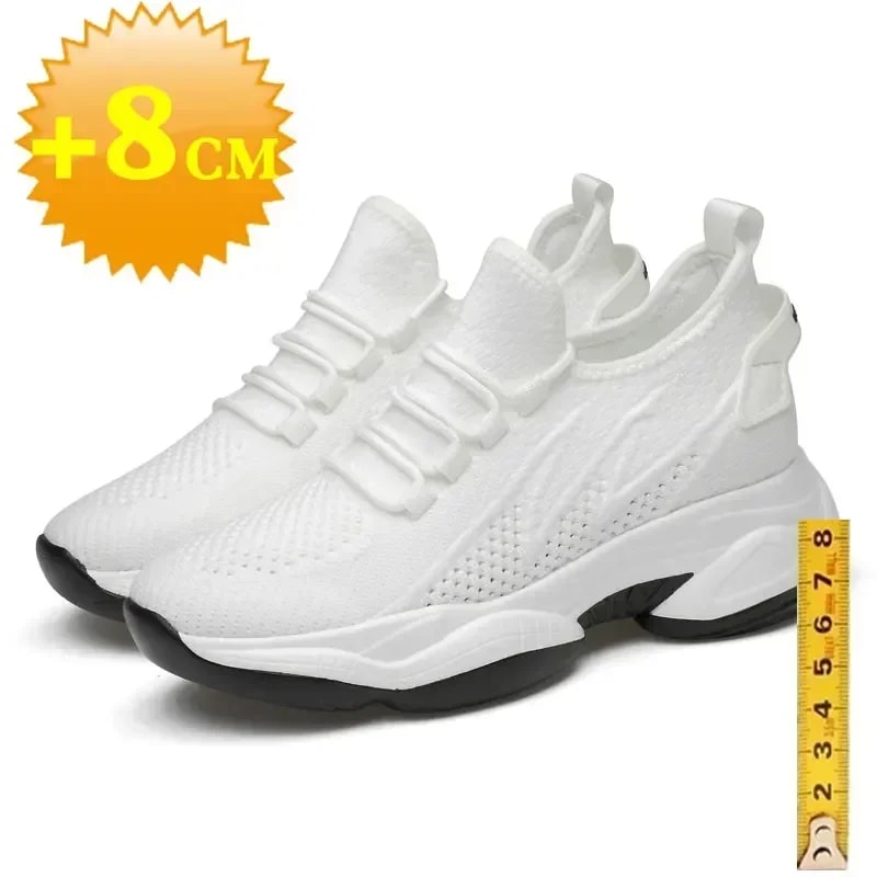 Mens Heightening Sneakers Casual Breathable Elevator Shoes Summer Height Increase Shoes 5