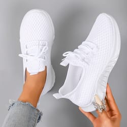 breathable mesh flat shoes for women, casual sneakers, summer shoes, women's shoes