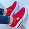 WOMENS Red Casual Shoes Breathable Fashion Brand Platform Sandals Vulcanized Sports Shoes 3