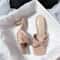 New Fashion Summer Handmade Women Shoes High Heels Square Open Toe Slippers Apricot Off White 8