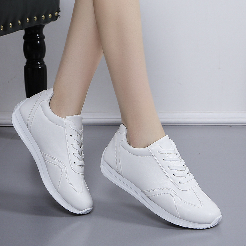 Comfortable White Leather Sneakers Casual Sports Fashion Shoes For School Tennis Vulcanized Spring 2