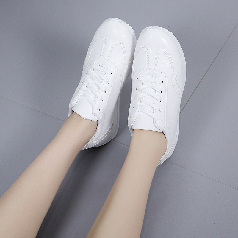 Comfortable White Leather Sneakers Casual Sports Fashion Shoes For School Tennis Vulcanized Spring 3