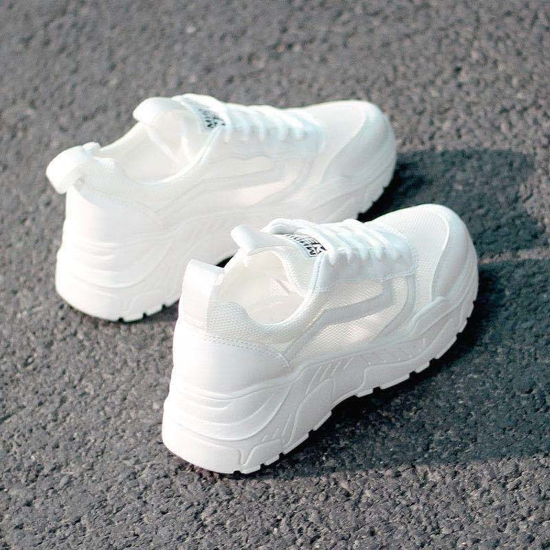 Breathable Mesh Sneakers Womens Casual Shoes Comfortable White Flat Vulcanized Shoes 2