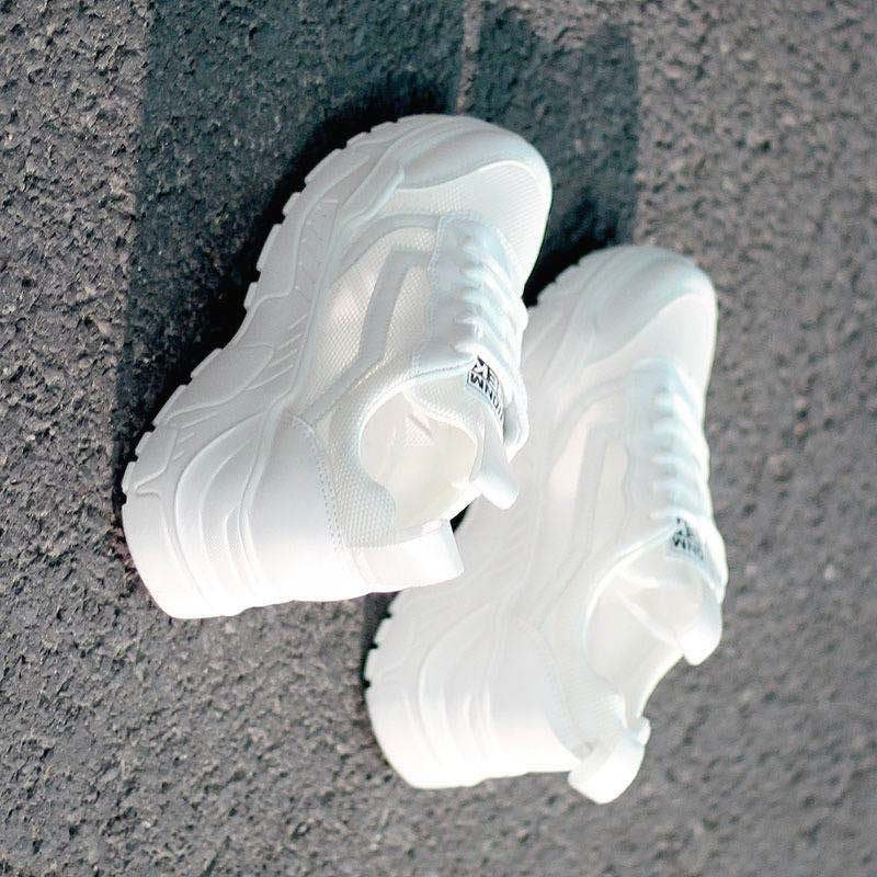 Breathable Mesh Sneakers Womens Casual Shoes Comfortable White Flat Vulcanized Shoes 4