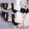 New Summer Sandals With Thick Heel Square Head Solid Color Highheeled Womens Slippers For Outer Wea 1