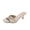 Stylish Womens Slippers For Summer Shallow Slippers With Med Heels Fashionable Outdoor Sandals For 6