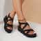 Light Weight Women Sandals With Elastic Back Strap And Platform 1