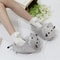 Warm Winter Slides Cartoon Full Covered Cat Slippers Soft Plush Doll Indoor Cute Anime Bedroom Shoe 3