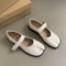Casual Soft Leather Mary Jane Shoes Autumn Fashion Split Toe Flat Heel Laofer Shoes For Women Comfo 7