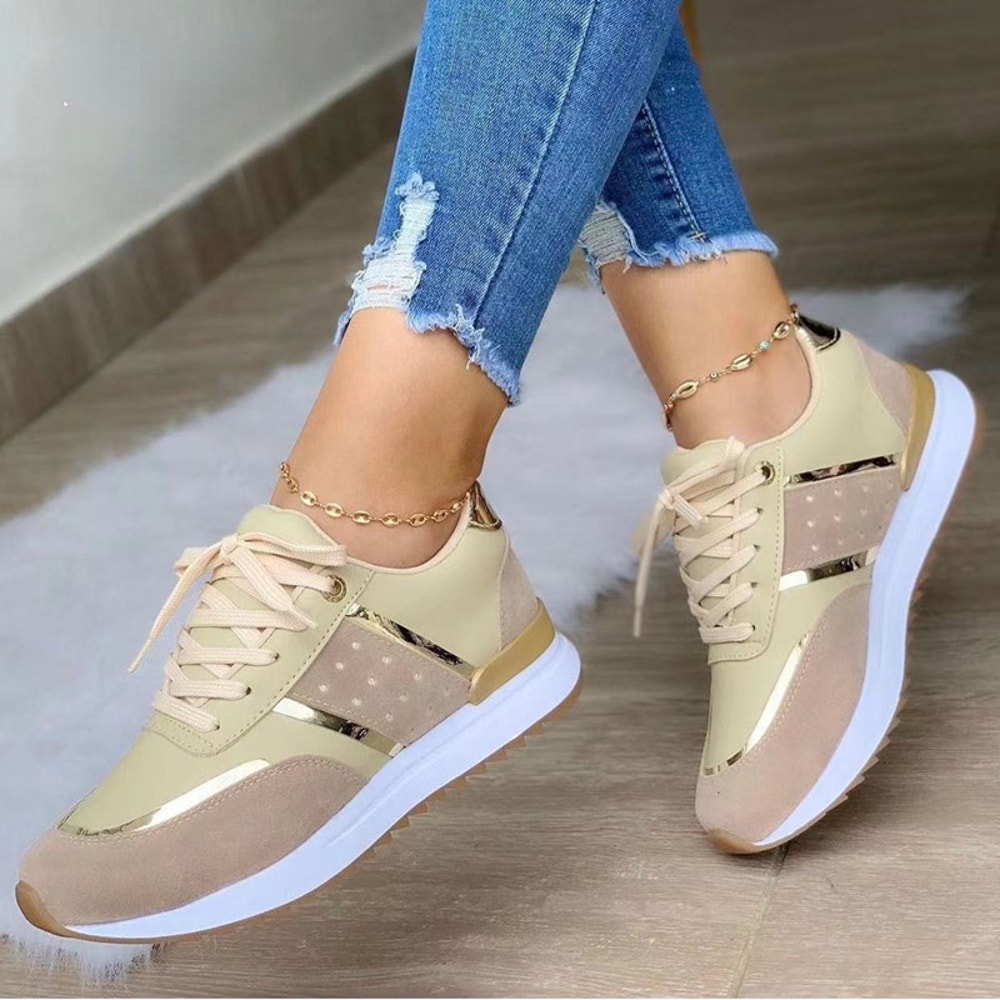 Ladies New Sneakers Platform Shoes Leather Casual Sport Shoes Outdoor Running Vulcanized Leather Pa 6