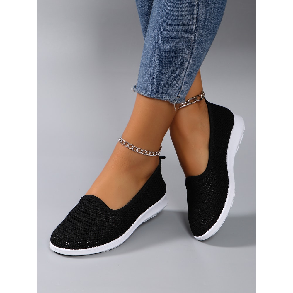 Womens Breathable Mesh Flat Shoes Casual Sneakers Shoes For Summer Comfort 1
