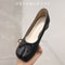 Women Spring Flats With Bow Tie Front Split Toe Soft Leather Slip On Ballet Tabi Shoes For Girls 2