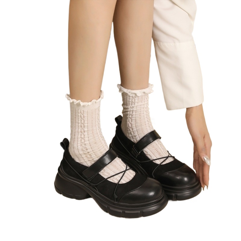 Fashion Shallow Platform Sneakers For Women Autumn Chunky Mary Jane Butterflyknot Casual Flats Outd 0