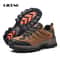 NonSlip Winter Leather Hiking Shoes Casual Outdoor Mens Trekking Sneakers LaceUp Cowboy Boots For W