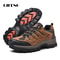 NonSlip Winter Leather Hiking Shoes Casual Outdoor Mens Trekking Sneakers LaceUp Cowboy Boots For W