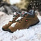 Mens Outdoor Leather Casual Shoes With Warm Fur Sneakers For Women Lace Up Plush Footwear For Winte