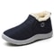 Winter Boots For Men Slip On Fur Waterproof Casual Ankle Boots Snow Booties Warm Mens Shoes 6