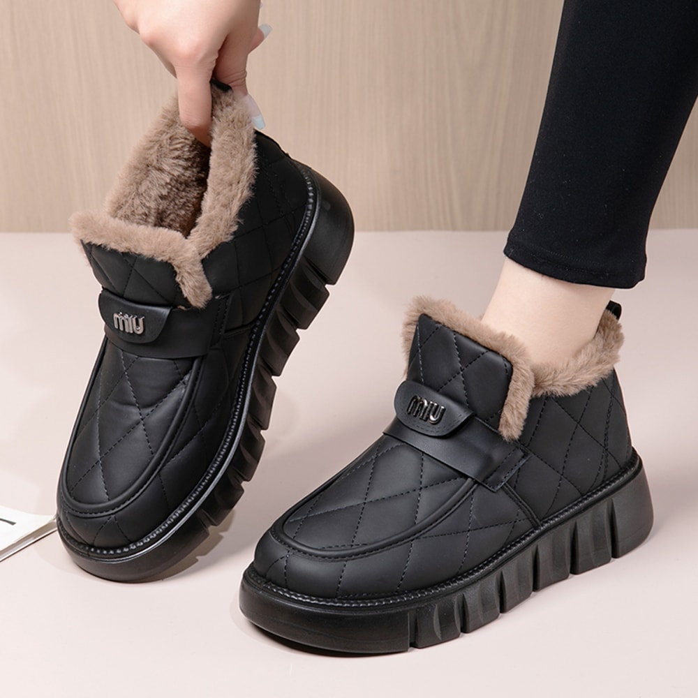 Waterproof Short Snow Boots Winter New Model Fleece Anti Slip Warm Womens Boots 3