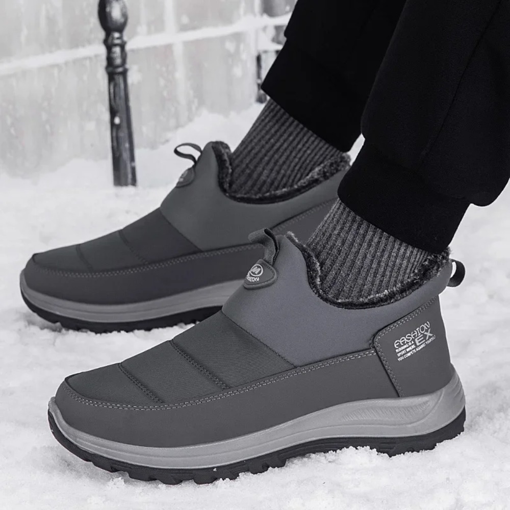 Thick Warm Fur Men Boots Waterproof Winter Snow Shoes Lightweight Casual Slip On Unisex Ankle Boots 1