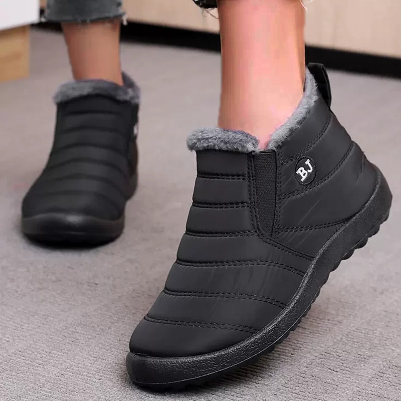 New Women Boots Waterproof Ankle Boots Casual Slip On Platform Fashion Snow Boots Winter Shoes For 1
