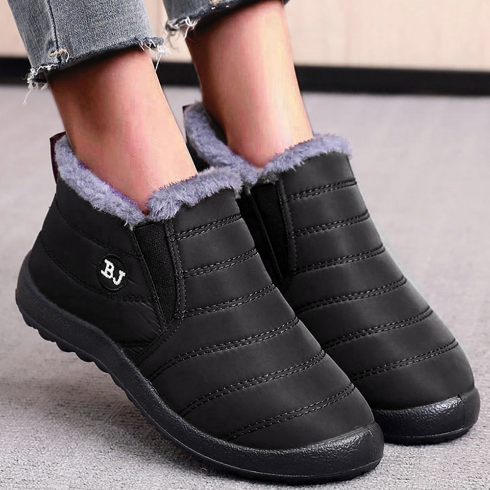 New Women Boots Waterproof Ankle Boots Casual Slip On Platform Fashion Snow Boots Winter Shoes For 2