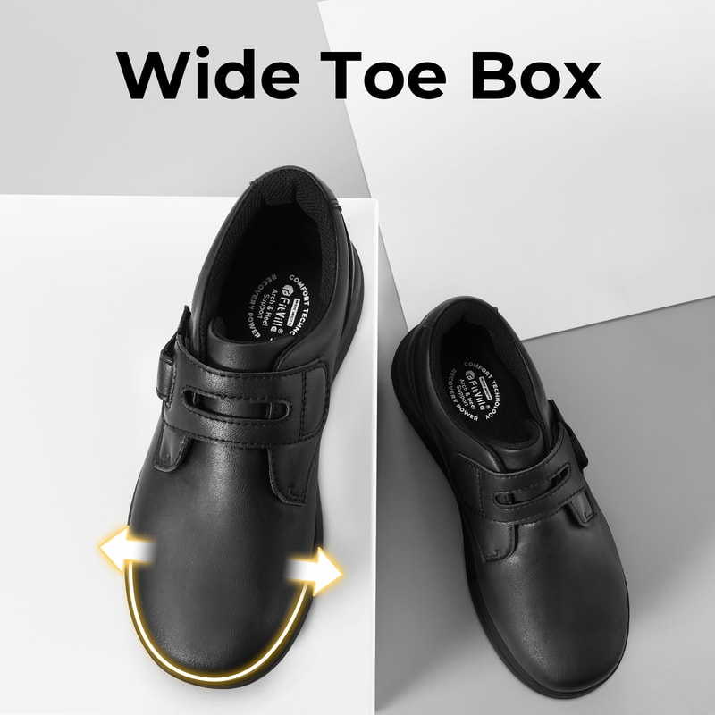 Extra Wide Womens Leather Shoes SlipOn Walking Shoes For Diabetic Feet With Arch Support And Comfor 5