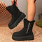 Hot Sale Womens Winter Snow Boots Thick Bottom Side Zipper Fleece Lined Short Boots Korean Style Wa 2