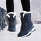 Winter Women Heels Boots Waterproof Platform Ankle Boots Plush Snow Boots Warm Outdoor Short Boots 2