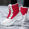 Winter Women Heels Boots Waterproof Platform Ankle Boots Plush Snow Boots Warm Outdoor Short Boots 5