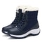 Winter Women Heels Boots Waterproof Platform Ankle Boots Plush Snow Boots Warm Outdoor Short Boots 7