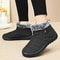 New Womens Ankle Boots Slip On Snow Boots For Winter Warm Fur Black Winter Footwear For Women 4