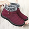 New Womens Ankle Boots Slip On Snow Boots For Winter Warm Fur Black Winter Footwear For Women 5
