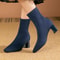 New Premium Fashion Womens Boots Comfortable Knitted Pointed Casual Shoes 3
