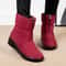 Plush Winter Warm Snow Boots For Women Waterproof Front Zipper Non Slip Ankle Boots Cotton Padded S 1