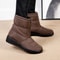 Plush Winter Warm Snow Boots For Women Waterproof Front Zipper Non Slip Ankle Boots Cotton Padded S 2