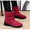 Plush Winter Warm Snow Boots For Women Waterproof Front Zipper Non Slip Ankle Boots Cotton Padded S 7