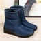Plush Winter Warm Snow Boots For Women Waterproof Front Zipper Non Slip Ankle Boots Cotton Padded S 9