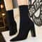 Pointed Sexy Toe Stretch Boots Autumn Stiletto High Heels Women Boots Fashion Ankle Boots Ladies Sh 3