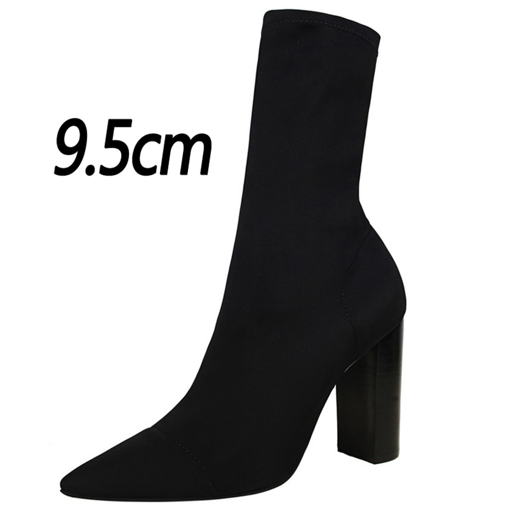 Pointed Sexy Toe Stretch Boots Autumn Stiletto High Heels Women Boots Fashion Ankle Boots Ladies Sh 6