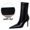Winter Boots Women Ankle Boots High Heels Leather Boots Ladies Booties Short Boots 5