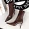 Womens Ankle Boots In Pu Leather Sexy Highheel Boots Winter Autumn Shoes Short Boots With Heels 1