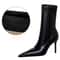 Womens Ankle Boots In Pu Leather Sexy Highheel Boots Winter Autumn Shoes Short Boots With Heels 5