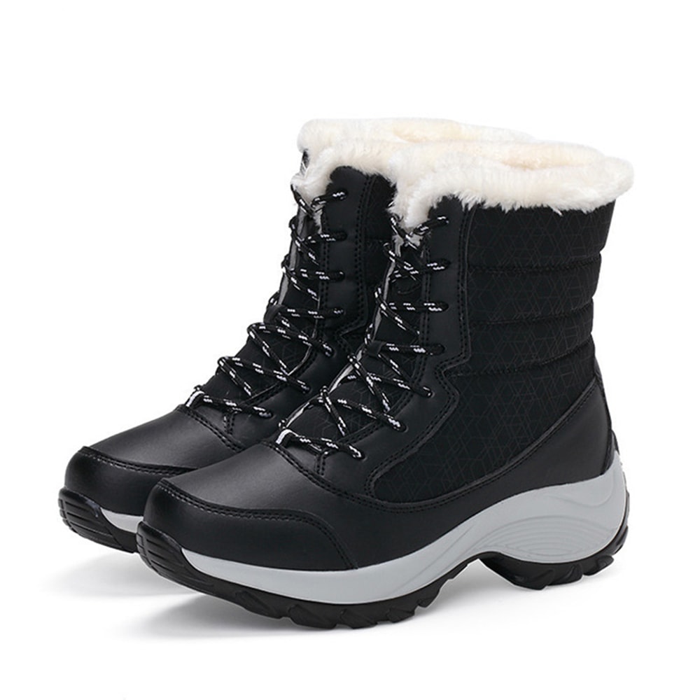 Winter Heels For Women Lightweight Ankle Boots Snow Platform Shoes For Women 8
