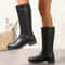 Fashionable Black Platform Boots For Women New PU Leather Knee Boots Ladies Footwear With Buckle Me 4