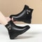 Winter Shoes Women Solid Black Snow Boots Furry Ankle Boots Metal Classic Womens Winter Boots Cozy 2